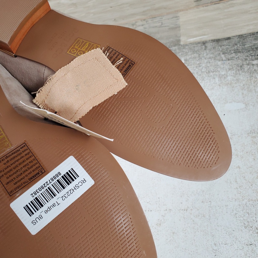 Rag & Co Anna Womens Loafers Sz 8 Brown Suede Leather Almond Toe Slip On Shoes - Picture 6 of 10